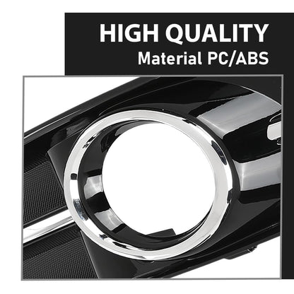 G-PLUS Front Fog Light Lamp Cover Grille Bezel Chrome Left+Right Compatible with Audi A3 2010-2013 8P0807681AA