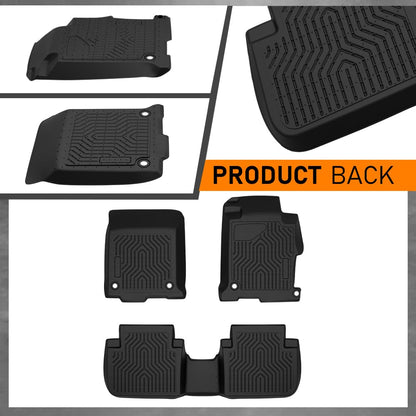 G-PLUS Floor Mats Fit for Honda Accord Sedans 2013 2014 2015 2016 2017 Floor Liners,TPE Custom Fit All Weather Full Cover Protection Car Mats, 1st & 2nd Row Cargo Liners Black
