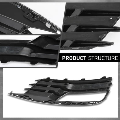 G-PLUS Fog Light Lamp Cover Trim Pair Compatible with Audi A3/A3 Quattro 2015-2016 8V5807682A9B9