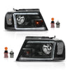 G-PLUS LED Headlights Fit Ford F150 2004-2008,Fit Lincoln Mark LT 2006-2008, NOT Fit 2004 F150 Heritage/Flareside Beds,Clear Lens Black Housing Clear ReflectorBumper Headlamps,faros delanteros