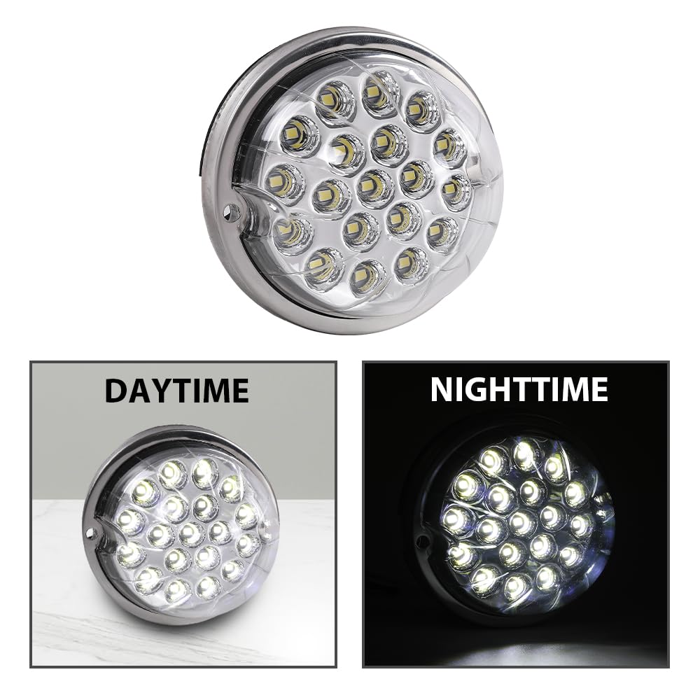 G-PLUS Clear Lens Warm White LED Light Marker Turn Signal Light Lamp w/Base universal