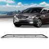 G-PLUS Front Bumper Center Grille Compatible with Sedan 2007-2010 865612H001 HY1036110 Textured Black Plastic