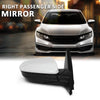 G-PLUS Power Mirror w/ 3-Pin Right Passenger Side Compatible with Honda Civic DX 2016-2020/Fit Honda Civic LX 2015-2021 Manual Folding 76208TBAA03ZA-PFM 76208TBAC03ZA-PFM White