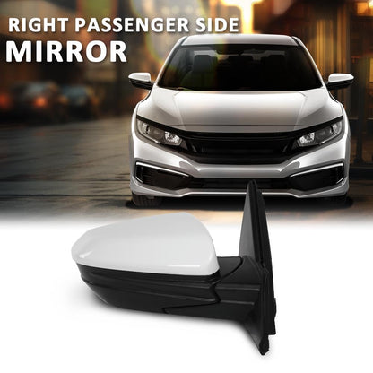 G-PLUS Power Mirror w/ 3-Pin Right Passenger Side Compatible with Honda Civic DX 2016-2020/Fit Honda Civic LX 2015-2021 Manual Folding 76208TBAA03ZA-PFM 76208TBAC03ZA-PFM White