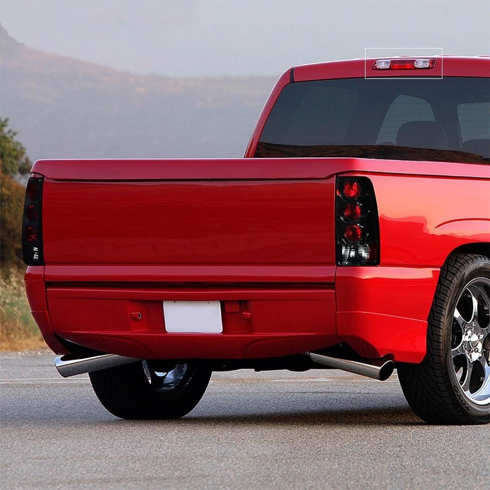 G-PLUS LED Third Brake Light Compatible with Chevy Silverado/GMC Sierra 1500 2500 3500 1999-2007 3rd Cargo Tail Stop Lamps, Red Lens Clear Housing, 16525205 5978318 923240