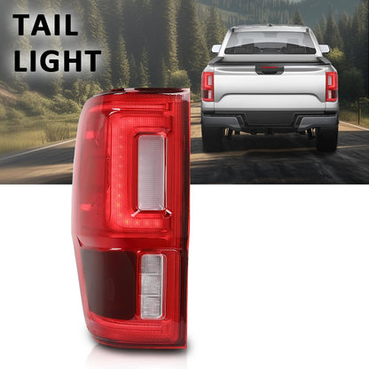 G-PLUS LED Tail Light Assembly Rear Brake Lamp w/Wiring Harness Left Side Compatible with Ford Ranger 2019-2023 with Blind Spots Models Red Lens KB3Z-13405-G Faros Traseros Luces Traseras