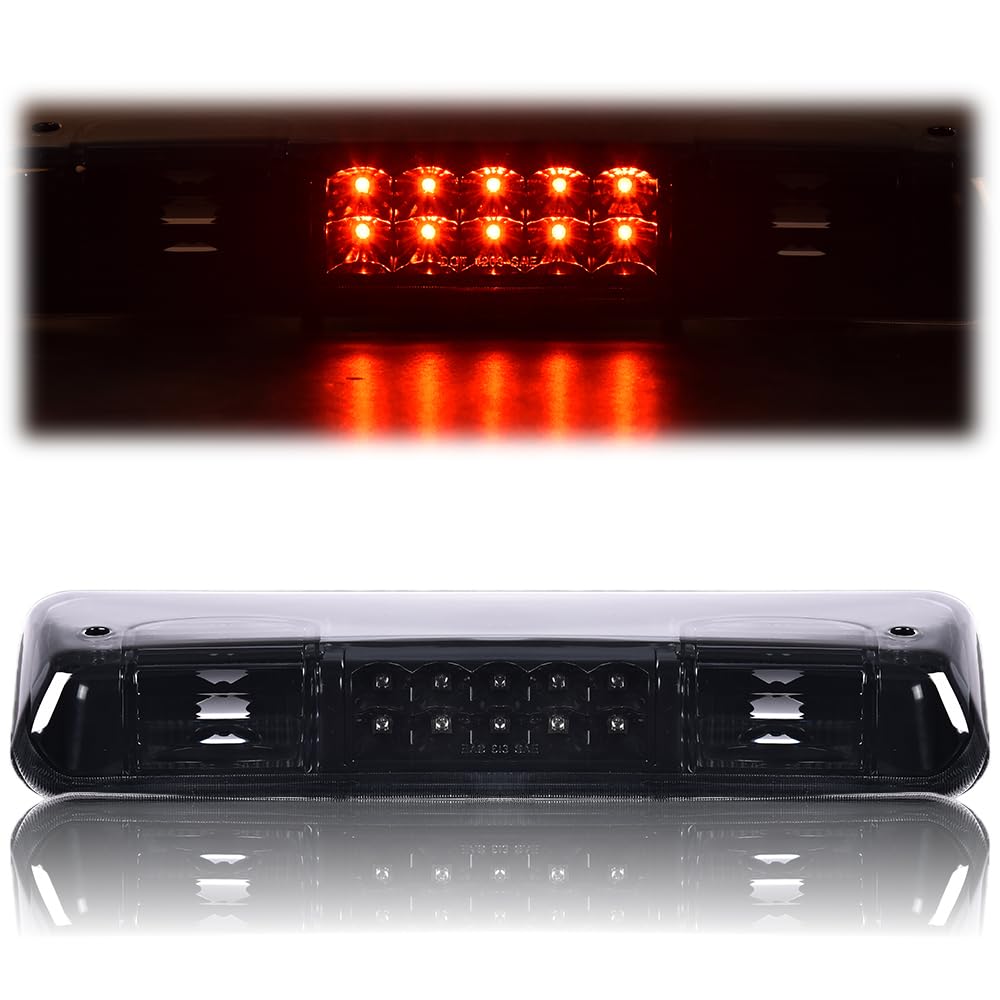 G-PLUS LED 3rd Third Brake Light Led Tail Light Compatible with Ford F150 Lobo 2004-2008 /Fit Ford Explorer 2007-2010/Fit Lincoln Mark LT 2006-2008 High Mount Brake Light Smoky Lens Black Housing