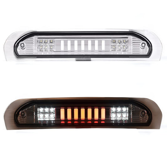 G-PLUS LED Third Brake Light Compatible With 2002-08 Dodge RAM 1500/2003-09 Dodge RAM 2500 3500,5072594AB, 5072594AD, 5072594AC 3RD LED Bar Brake/Cargo Lamp,Type I (Chrome Housing Clear Lens)