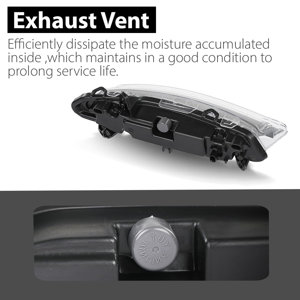 G-PLUS LED Left Fog Light DRL Daytime Running Lamps, Compatible with W204 X204 W216 W218 W221 W251 2008-2014, LH Driver Side, 2218201756, A2218201756
