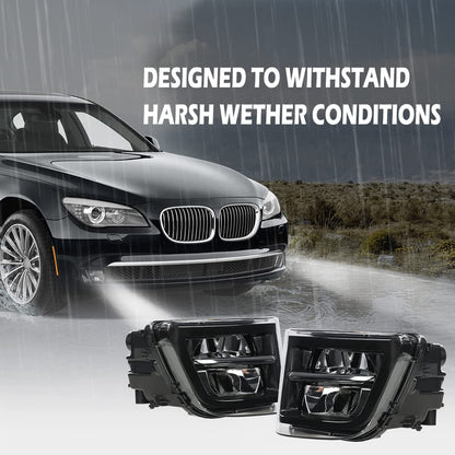 G-PLUS 2x Front Bumper Fog Lights Compatible with BMW 7er Facelift F01 / F02 LCI (ab Baujahr 07/2012) 63177311287, 63177311288 Fog Lamp Accessories neblineros para autos delantero faros antiniebla