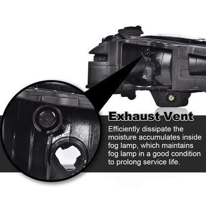 G-PLUS Front Bumper Fog Light Assembly Compatible with Sonata 2011 2012 2013 Driving Fog Lamps 92201-3Q000 92202-3Q000 HY2593134 HY2592134