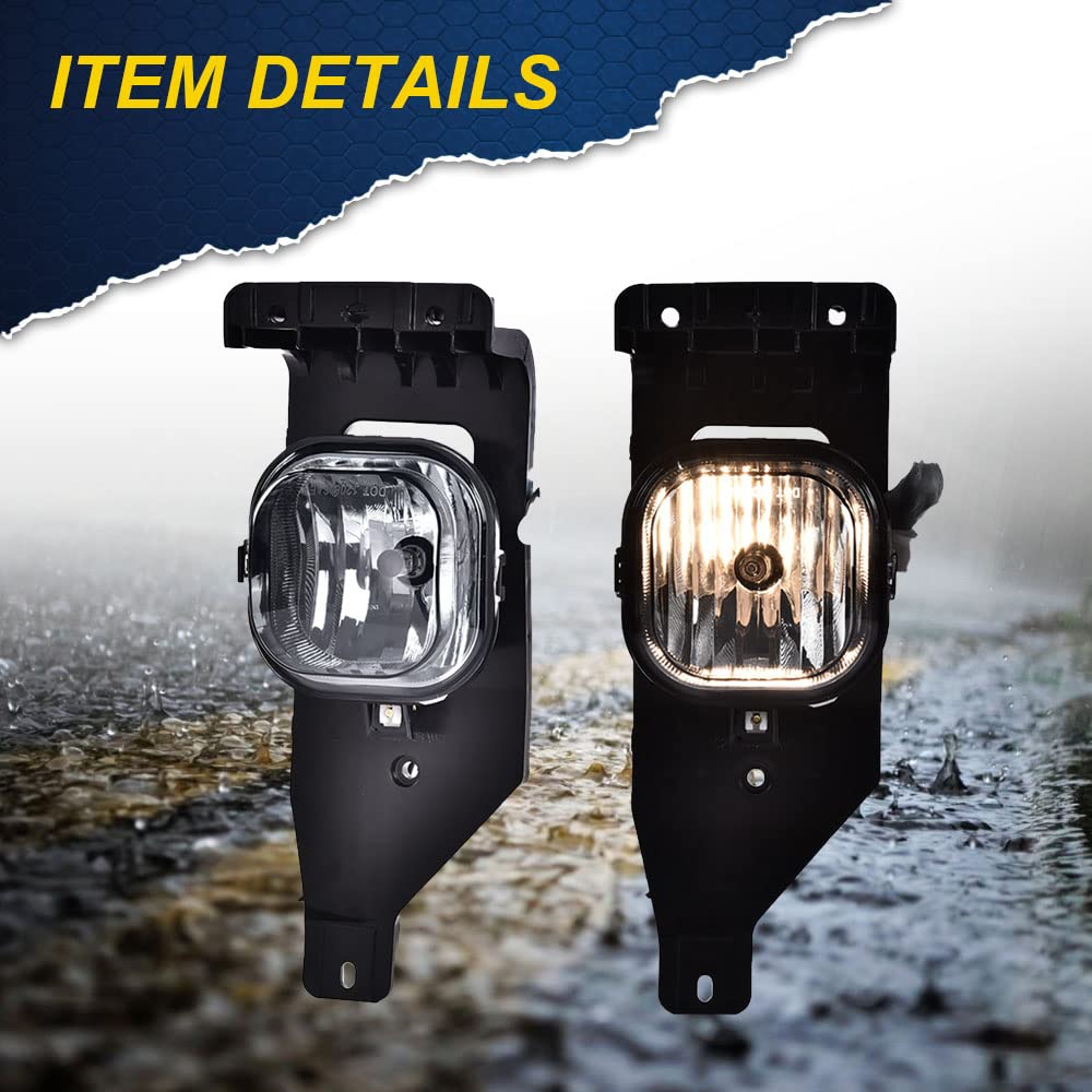 G-PLUS Fog Light Lamp Compatible with 2005-2007 Ford F250 F350 F450 F550 Super Duty / 2005 Ford Excursion Clear Lens Running Lights