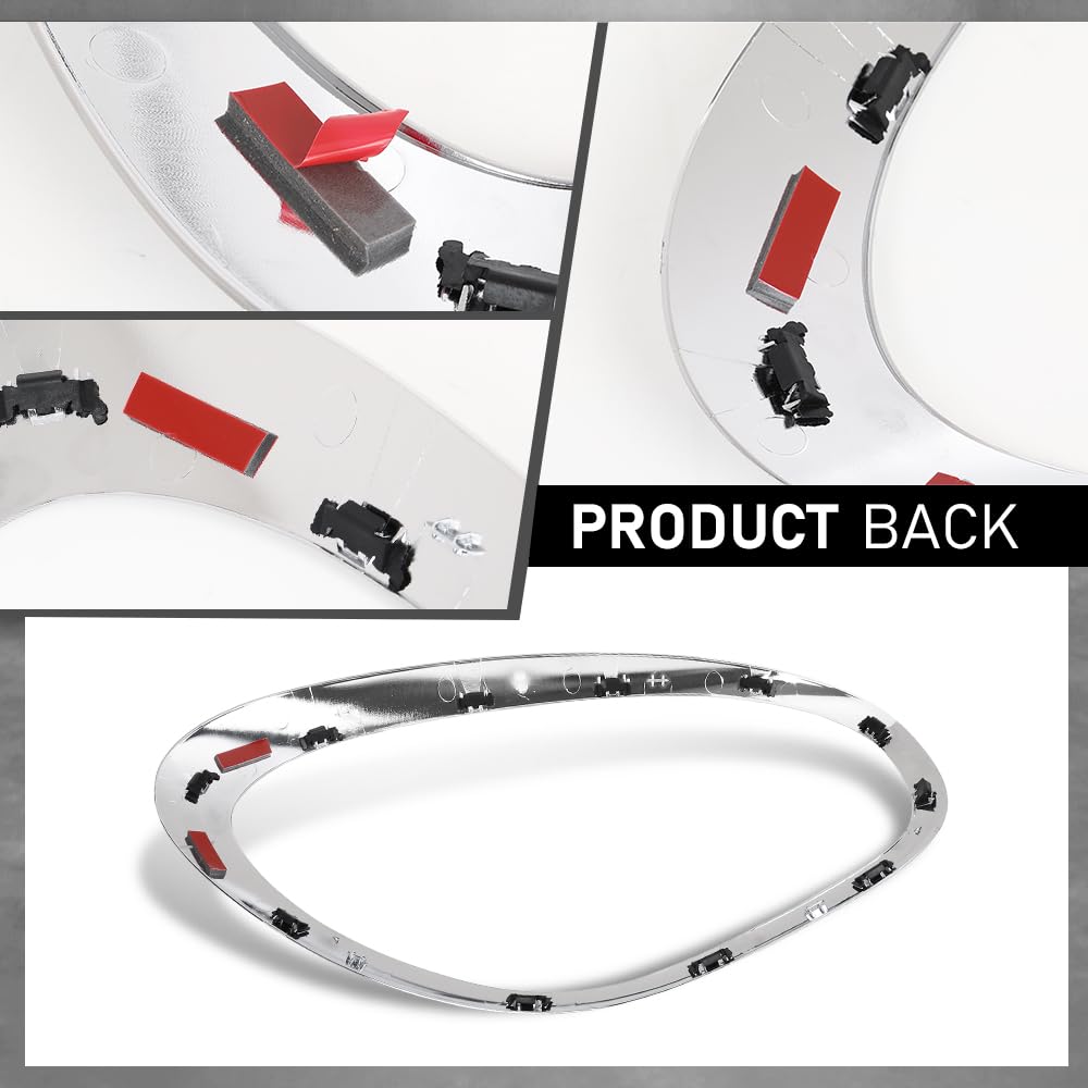 G-PLUS Headlight Bezel Compatible with Mini Cooper Countryman 2011-2016 & Paceman 2013-2016 Left Side 51139813823, MC2506103 Silver
