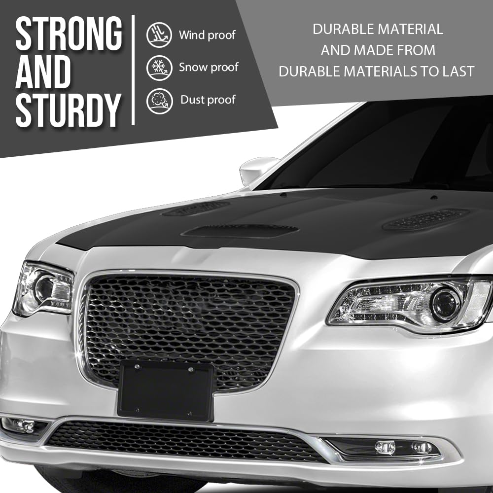 G-PLUS Front Hood Panel Compatible with Chrysler 300 2015 2016 2017 2018 2019 2020 2021 2022 2023 Black