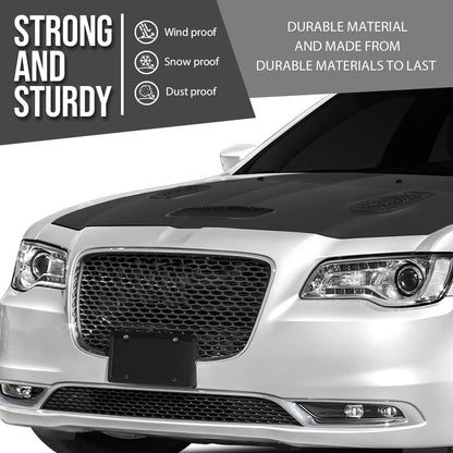 G-PLUS Front Hood Panel Compatible with Chrysler 300 2015 2016 2017 2018 2019 2020 2021 2022 2023 Black