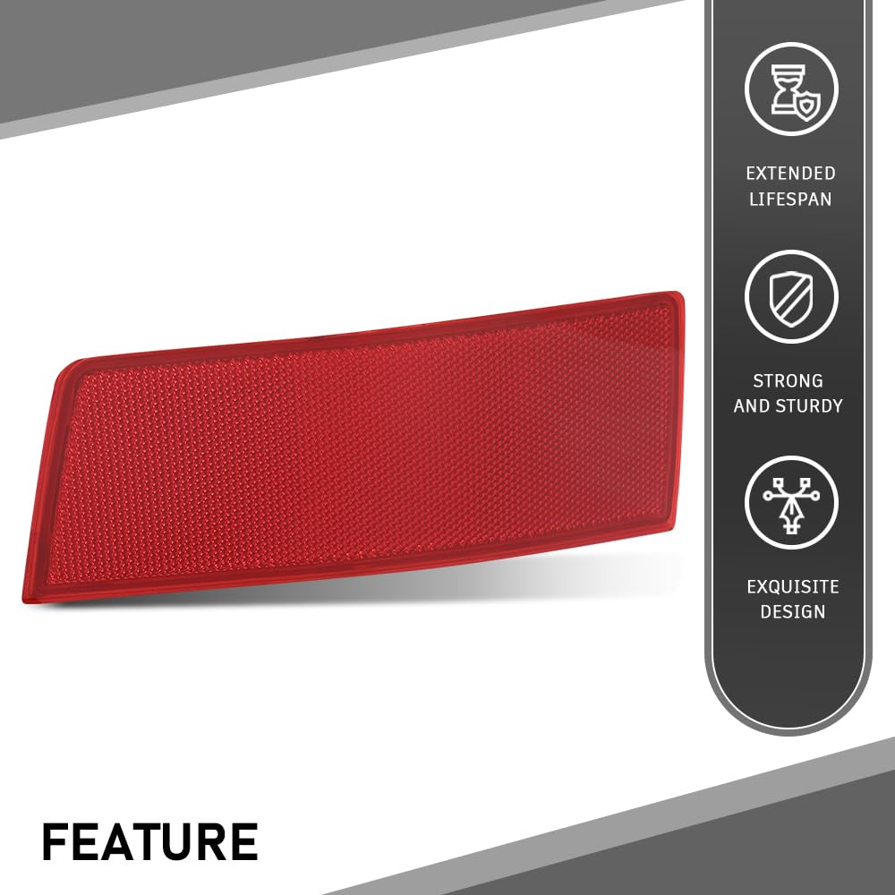G-PLUS Rear Right Bumper Reflector Light, Compatible with Benz GLK250 GLK350 Base 4Matic Sport Utility 4-Door 2010-2012, 2048200274