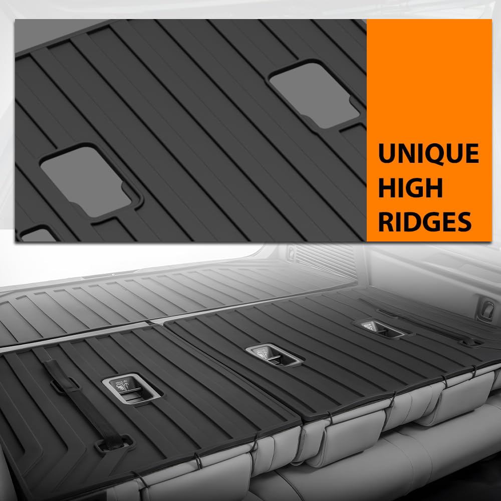 G-PLUS TPE Floor Mats Fit Subaru Ascent 2019-2026 3rd Row Truck Accessories Cargo Liners All Weather Protection 2PCS Black Alfombras para Carro