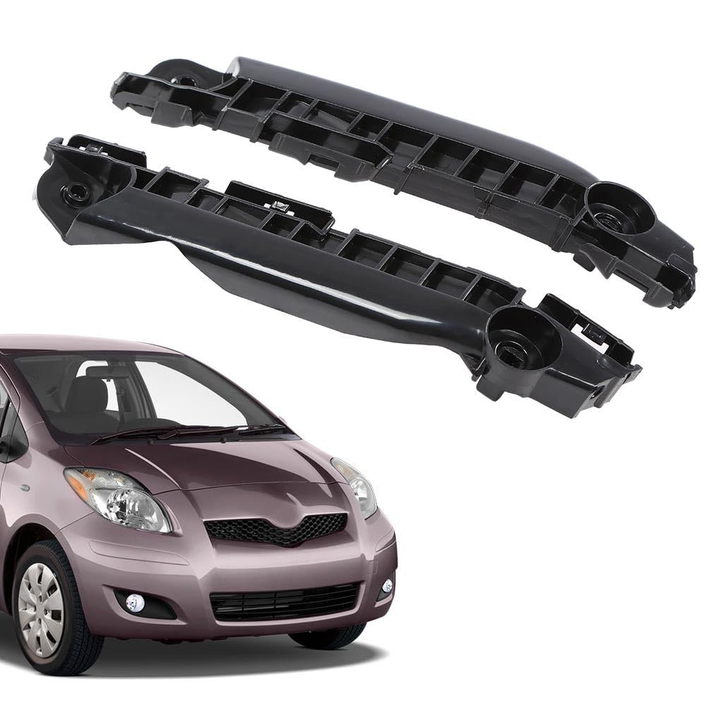 G-PLUS Front Left & Right Side 1pair Bumper Brackets Compatible with Toyota Yaris Hatchback 2007-2011 525350D040, 525360D040, TO1033115, TO1032115