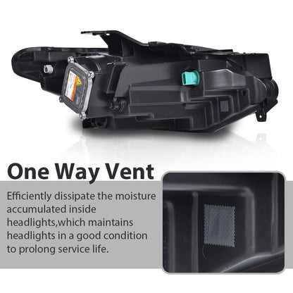 G-PLUS Headlight Lamps w/LED DRL & Marker Light w/o D3S HID Bulb Compatible with Chevy Traverse 2018-2021 Driver Left 84721414 Clear Lens Chrome Housing Bumper Headlamps,faros delanteros