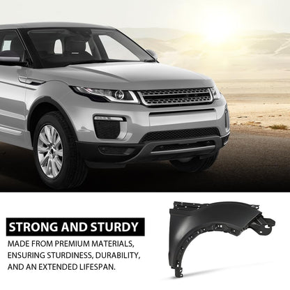 G-PLUS Front Right Fender Panel Compatible with Evoque 2012-2018 Black
