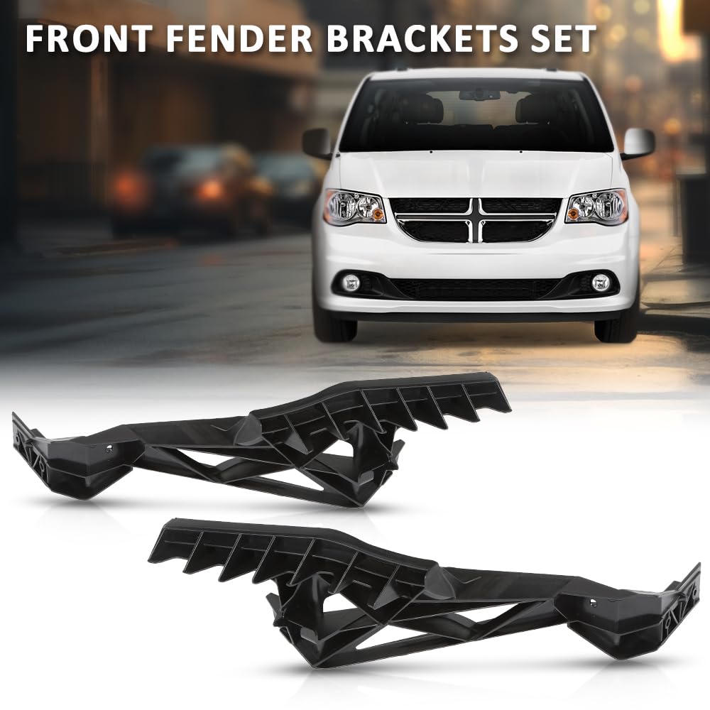 G-PLUS Front Fender Brackets Set Compatible with Chrysler Town & Country 2011-2016,Compatible with Dodge Grand Caravan 2011-2020 CH1244105