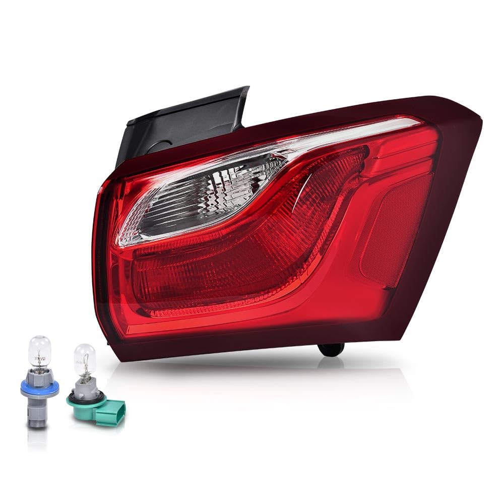 G-PLUS Tail Light Lamp Right Passenger Side w/Bulbs Compatible with Chevy Equinox 2018-2020 (4-Door Sport Utility) GM2805132, 19418087 Red Lens Luces Traseras Rear Brake Lamps Assembly