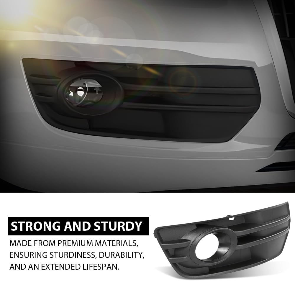 G-PLUS Front Right Fog Light Bezel Trim, Compatible with Audi Q5 Base 2009-2011/ Q5 (submodel: Premium, Premium Plus, Prestige) 2009-2012, Passenger Side, 8R0807682A01C, AU1039108