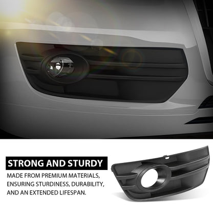 G-PLUS Front Right Fog Light Bezel Trim, Compatible with Audi Q5 Base 2009-2011/ Q5 (submodel: Premium, Premium Plus, Prestige) 2009-2012, Passenger Side, 8R0807682A01C, AU1039108