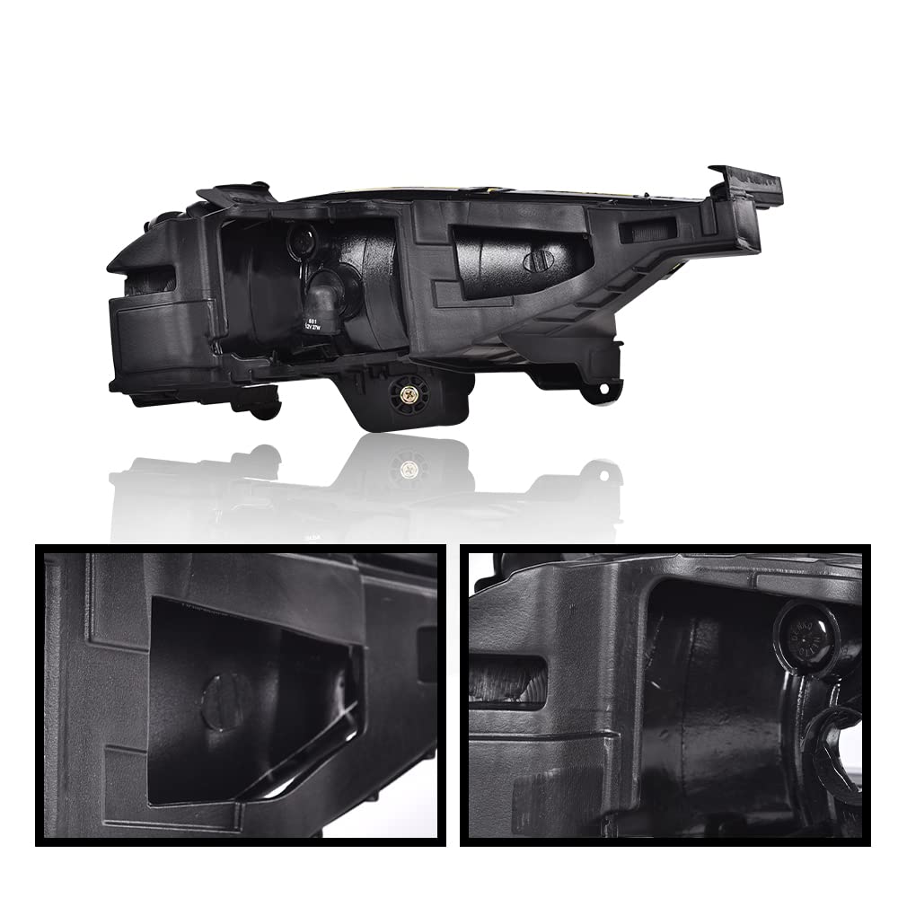 G-PLUS Front Bumper Fog Light Assembly Compatible with Sonata 2011 2012 2013 Driving Fog Lamps 92201-3Q000 92202-3Q000 HY2593134 HY2592134