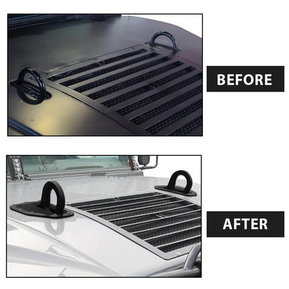 G-PLUS Hood Rubber Seal Kit Compatible with All Hummer H1 or Military Hmmwv M998 M1045 M1114 M1151 M1123 Black