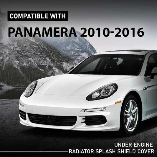 G-PLUS Under Engine Radiator Splash Shield Cover, Compatible with Porsche Panamera 2010-2016, 97050411702, 97050411700