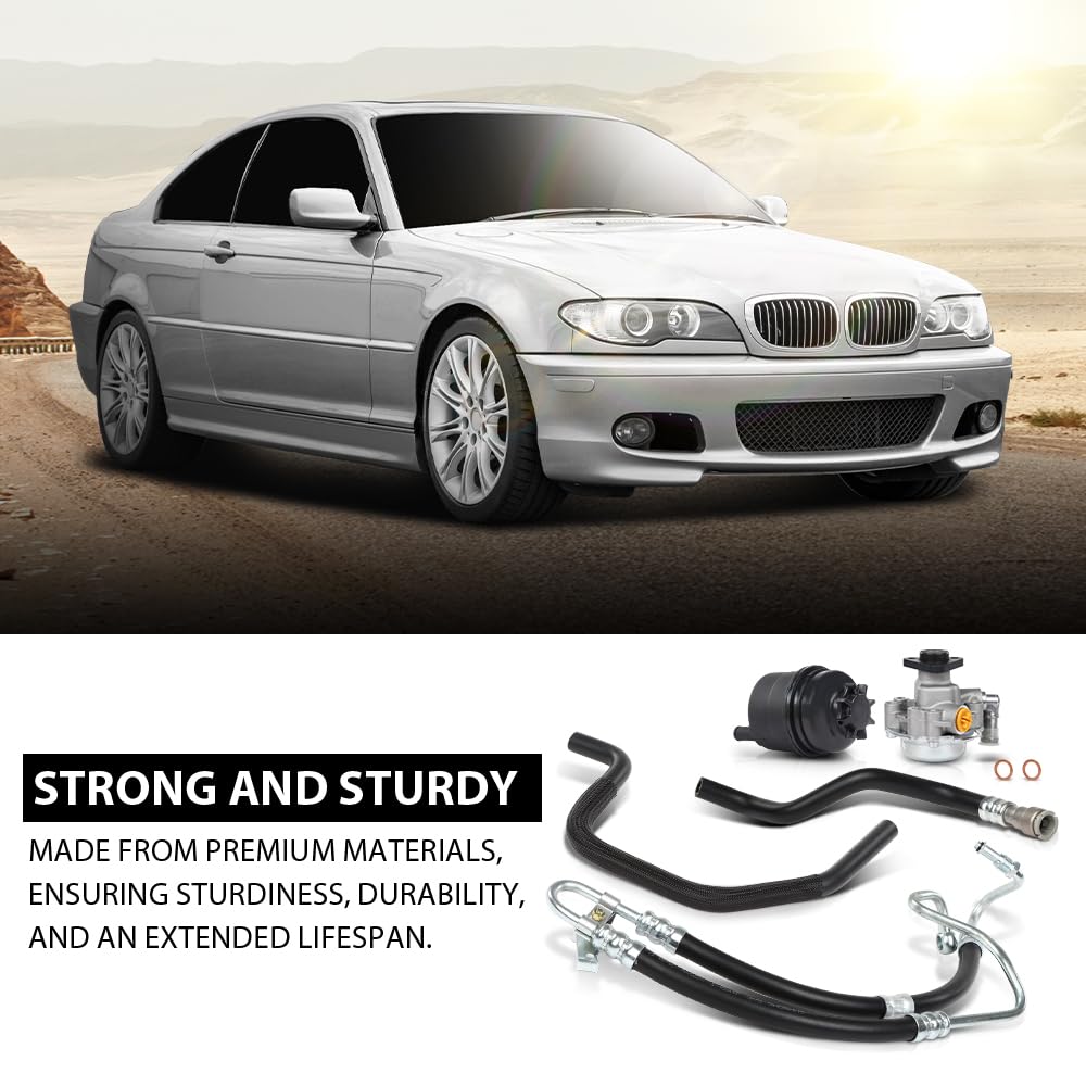 G-PLUS Power Steering Pump Kit Compatible with BMW E46 325Ci 325i 330Ci 330i 2000-2005, Fit LUK LF-20 (ID: LF 20) Power Steering Pumps Only