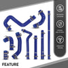 G-PLUS Silicone Heater Hose Kit Compatible with Toyota 4Runner 3.4L 1996-2002 W/Rear Heater Blue