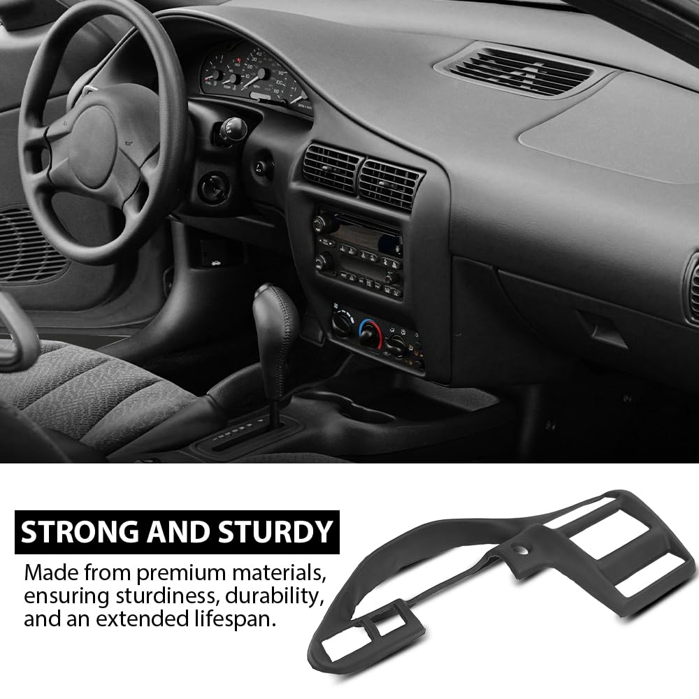 G-PLUS TPE Dashboard Dash Bezel Cover Compatible with Chevy Cavalier LS Sport 2002-2005/ Chevy Cavalier Z24 2000-2002/ Chevy Cavalier (submodel: Base, LS) 2000-2005