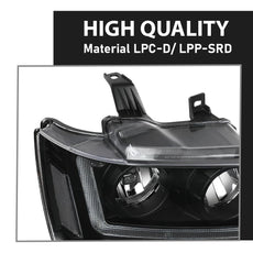 G-PLUS LED Headlights Assembly for Chevy Tahoe Suburban Avalanche 2007-2014 Clear Lens Black Product Features