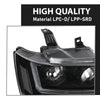 G-PLUS LED Headlights Assembly Front Headlamps Fit Chevy Tahoe Suburban 1500 2007-2014,Fit Chevy Avalanche Suburban 2500 2007-2013 Clear Lens Black Housing Clear Reflector,faros delanteros