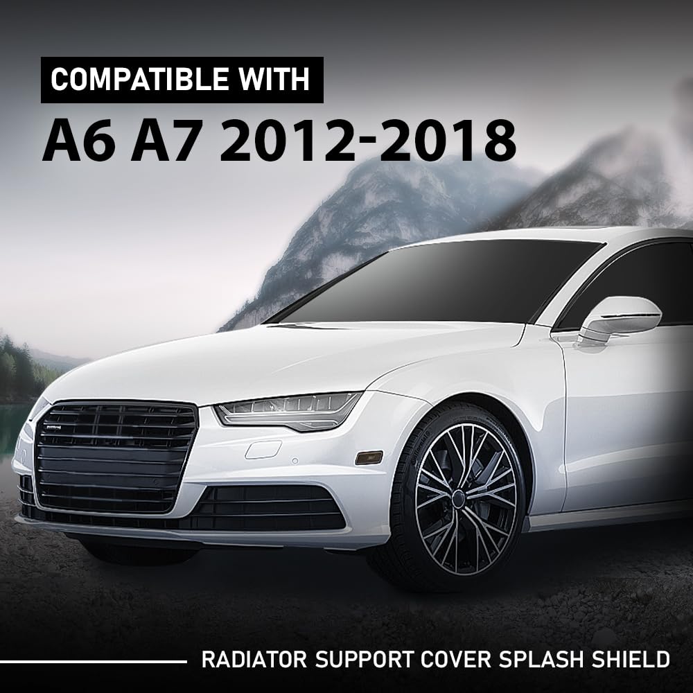 G-PLUS Radiator Support Cover Splash Shield Compatible with Audi A6 A7 2011-2018 4G0863821B
