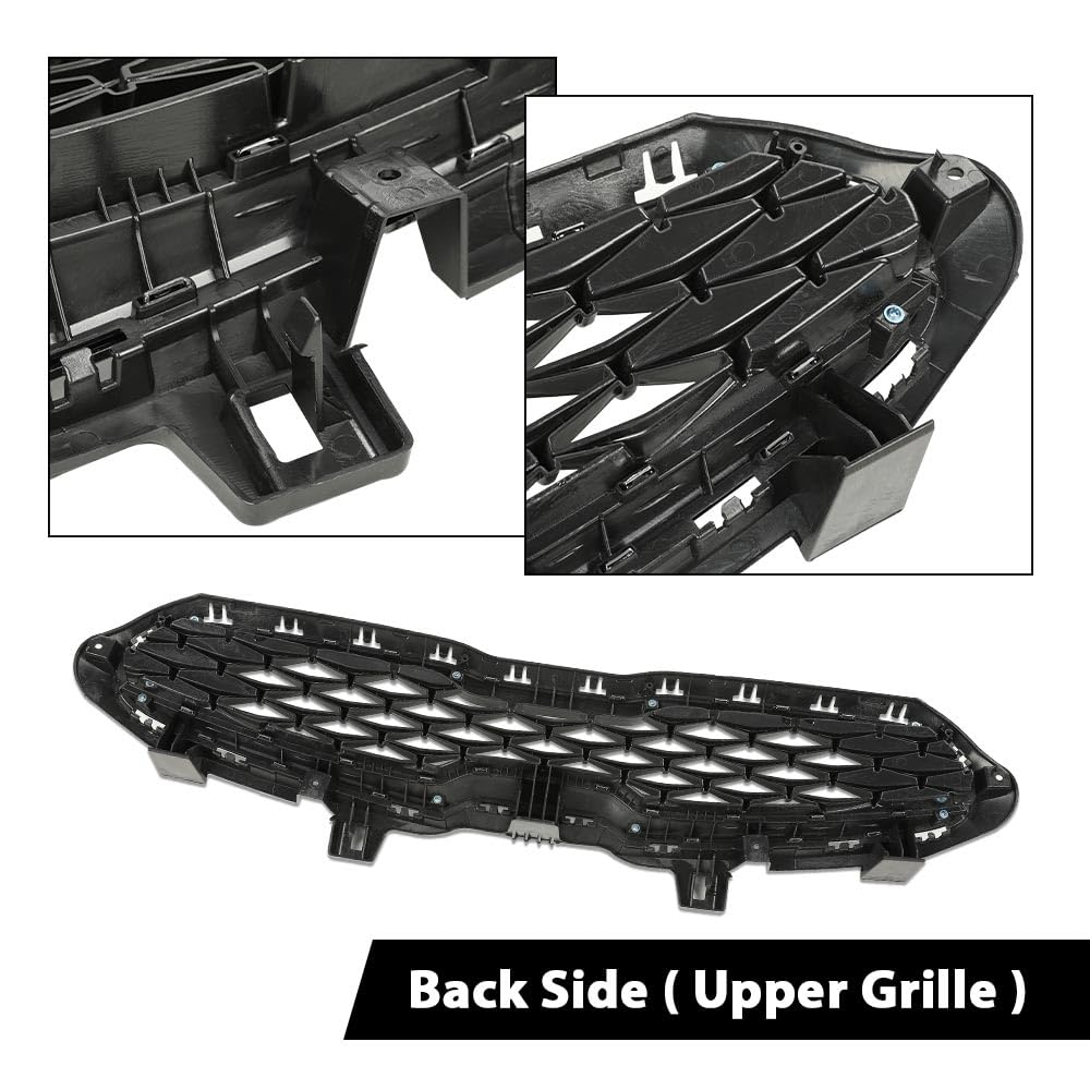 G-PLUS Front Upper Bumper Grille & Radiator Sight Shield Cover Compatible with Kia Forte 2019-2021 KI1224116 KI1200205 86370M7000 86350M7010