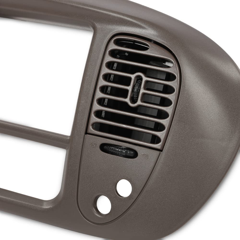 G-PLUS Dash Pad Bezel Graphite & Center Dash Radio Bezel Fit Ford F150 / Ford Expedition 1997-2003 Brown