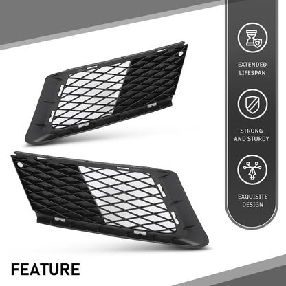 G-PLUS Pair Bumper Grille Compatible with BMW 328i/328xi xDrive Base Coupe 2-Door 2007-2010,BM1036121, BM1036122, 51117154720, 51117154719,BM1036122,51117154720 Black