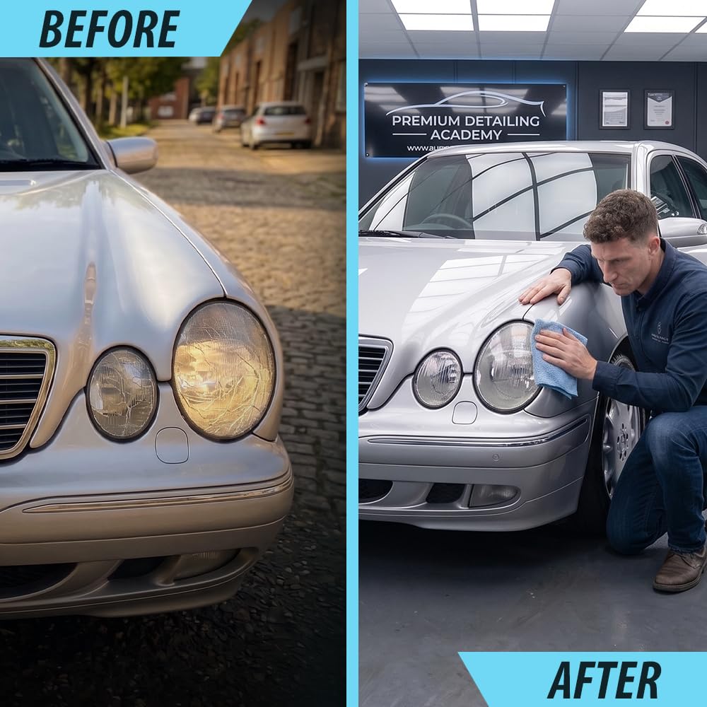 G-PLUS Headlight Lens Cover Compatible with Benz E Class W210 1996-2002 A2108205061, A2108204961 Left & Right Pair Front Headlamp Lens Cover Clear