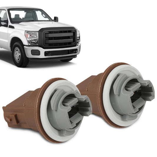 G-PLUS 2 Bulb Sockets Headlight Parking Turn Signal Brake Tail Light Compatible with Ford F150 F250 F350 F450 Super Duty 2004-2013/Fit Lincoln Mark LT 2006-2008/Fit Mercury Milan 2006-2011 2U5Z13411SA