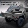 G-PLUS Side Marker Light LED with Reflectors Kit Compatible with Humvee M998 Hummer Universal 4pcs