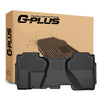 G-PLUS TPE Floor Mats Fit Chevy Silverado GMC Sierra 1500 Double Cab 2014-2018 2nd Row Truck Accessories Cargo Liners All Weather Protection 1PC Black Alfombras para Carro