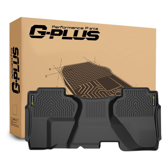 G-PLUS TPE Floor Mats Fit Chevy Silverado GMC Sierra 1500 Double Cab 2014-2018 2nd Row Truck Accessories Cargo Liners All Weather Protection 1PC Black Alfombras para Carro