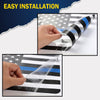 G-PLUS Middle Window American Flag Decal Sticker Compatible with 15-21 F150/250/350 (Blue)