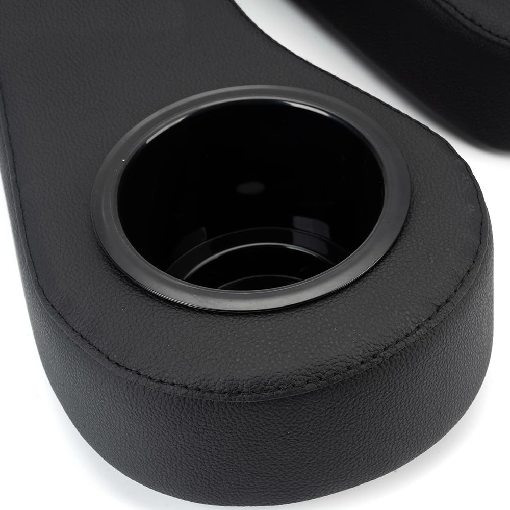 G-PLUS Rear Seat Armrest with Cup Holder Universal Compatible with EZGO/Club Car/Yamaha and Other Golf Cart Models, Black