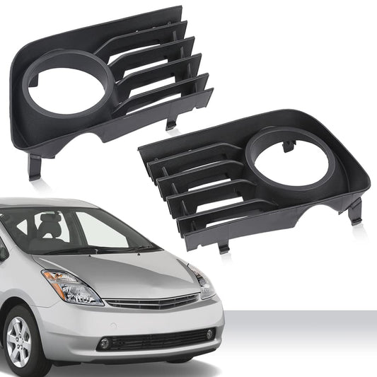 G-PLUS Fog Light Cover Front Bumper Fog Lamp Cover Grille Grill Compatible with Toyota Prius 2004-2009 with Hole 53112-47030 53113-47030