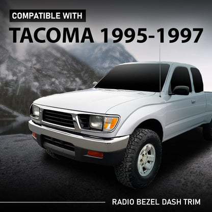 G-PLUS Radio Bezel Dash Bezel Trim Fit Toyota Tacoma 1995-1997 Dashboard Panel Black