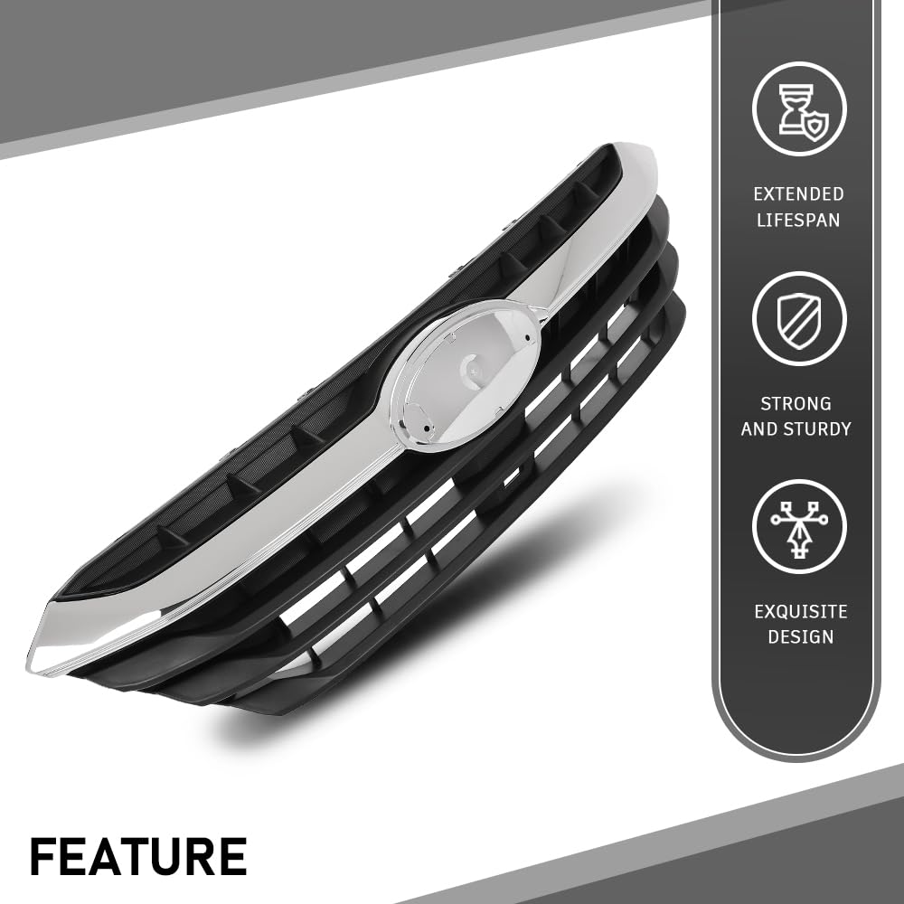 G-PLUS Front Bumper Grille w/Chrome Compatible with Subaru Legacy 2020-2022 91121AN02A